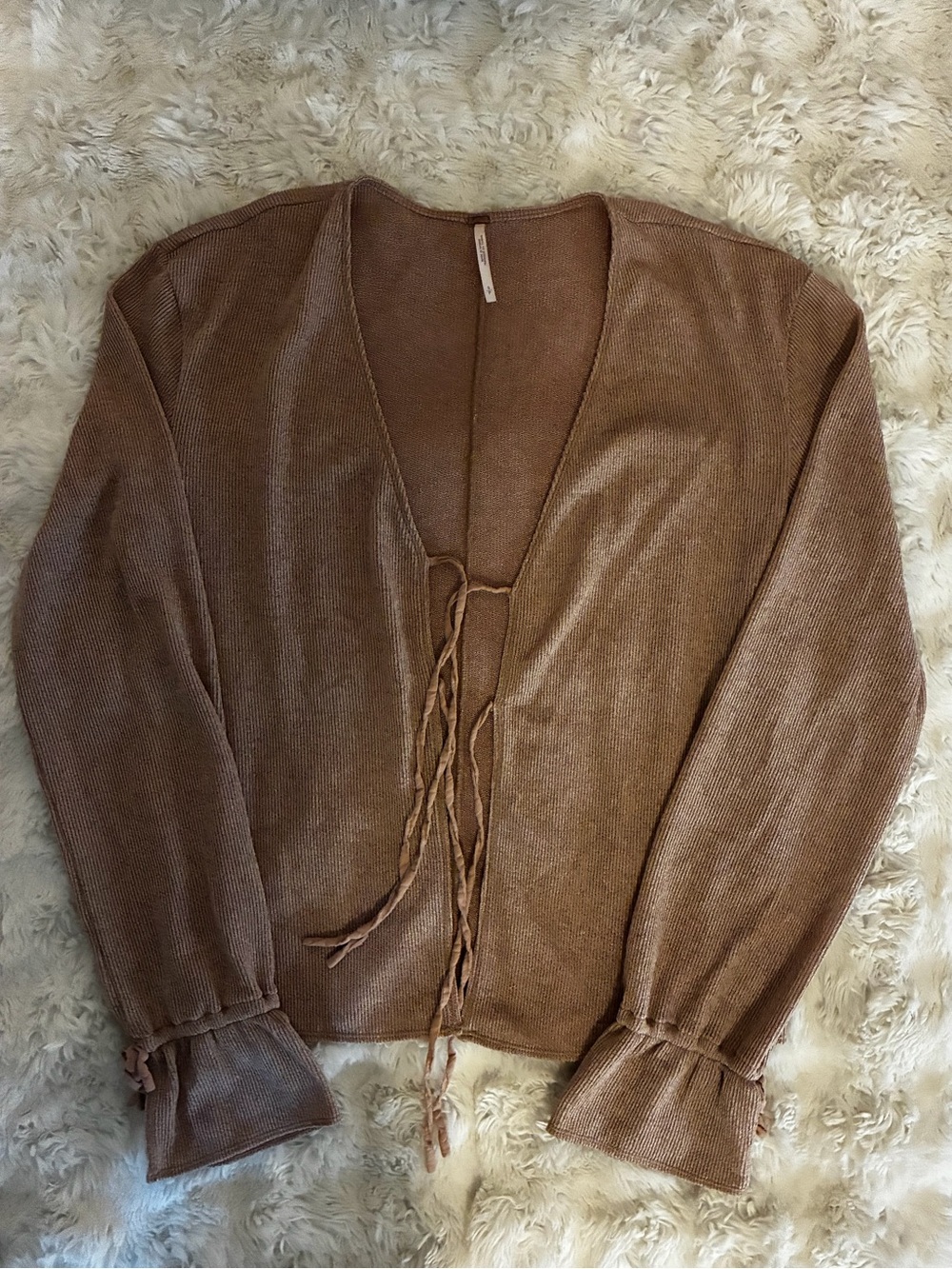 Free People Tie Front Sweater